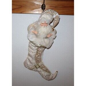 READ Victorian Style Father Christmas Santa Door Wall Hanger Stocking Figure 23"